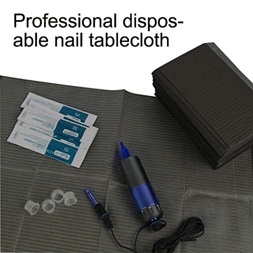 125PCS Disposable Nail Art Table Towels Mat 13″ X 17″ Waterproof 3 Ply Black