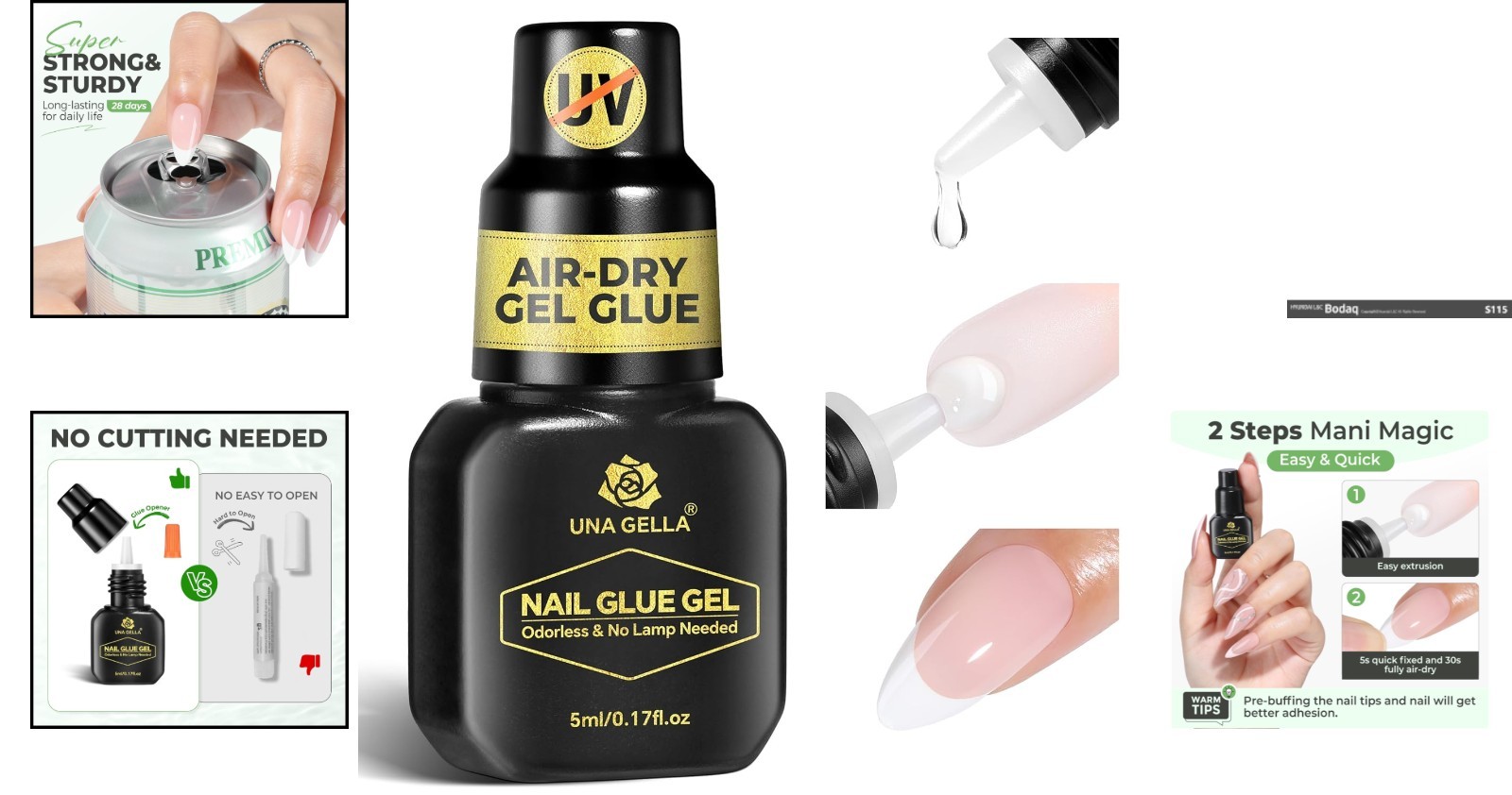 5ml Super Strong Gel Nail Glue – Quick Dry, No UV Lamp Needed, Long-Lasting