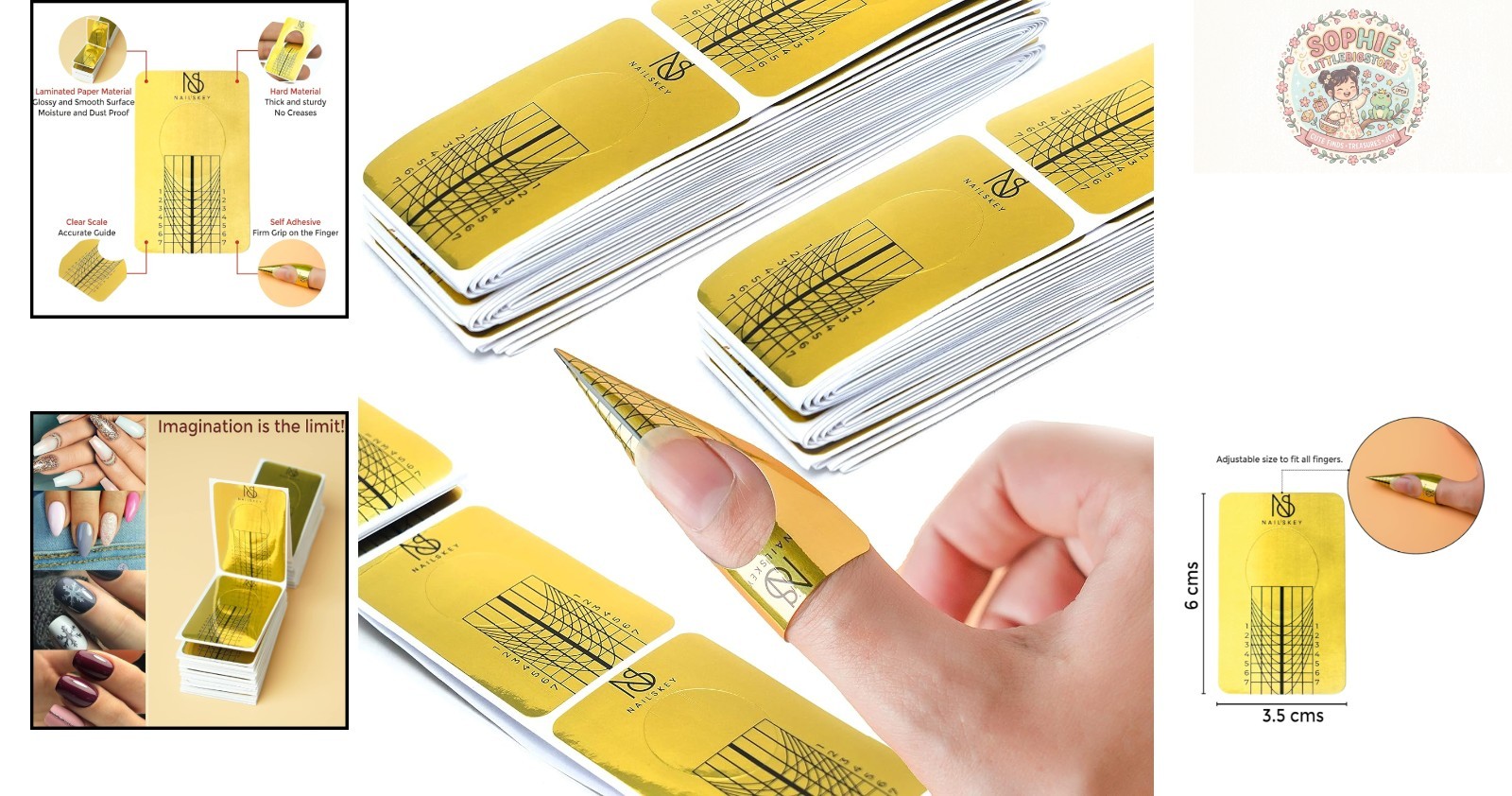 Professional 100 Pcs Nail Forms – Self Adhesive Stickers for Perfect Sculpting