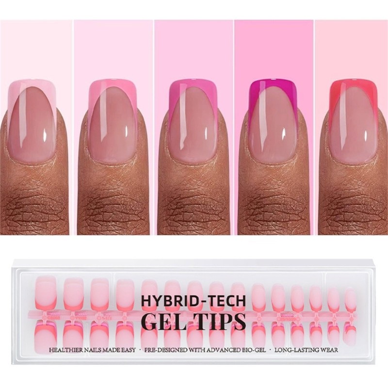 150Pcs Ergonomic French Tip Press On Nail Glossy or Matte Finish Nail Art