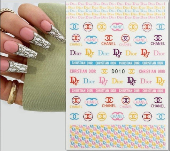 NWT NAIL ART DESIGN SELF-SEAL STICKERS: PASTELS N°105!