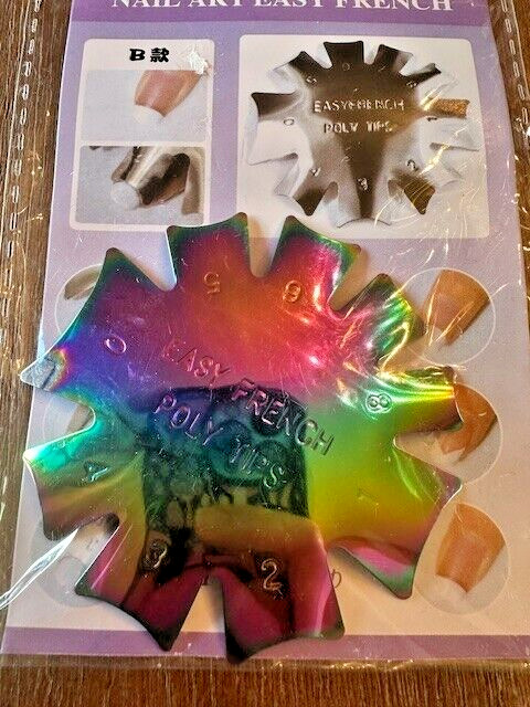 Nail Art Easy French Metal Template Oval V French Acrylic Water Drop Cutters LOT