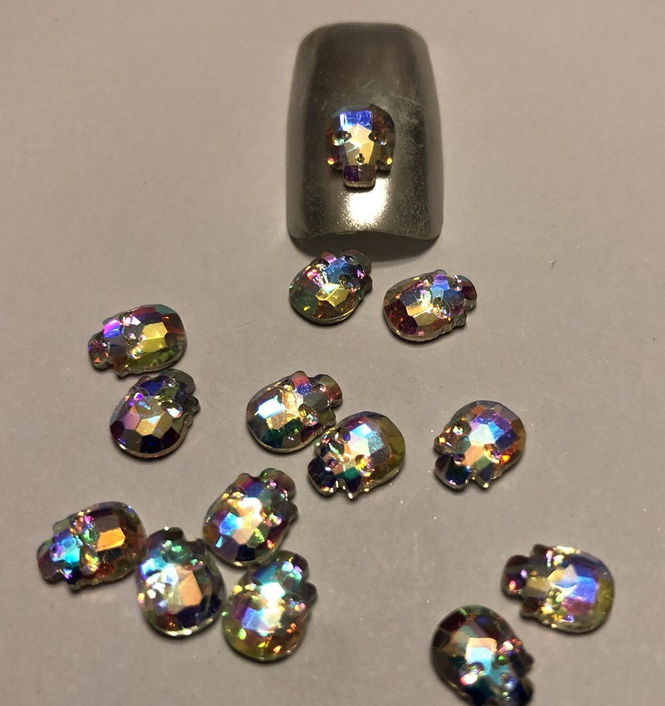 calaberita de cristal aurora boreal o tornasol 4 pz