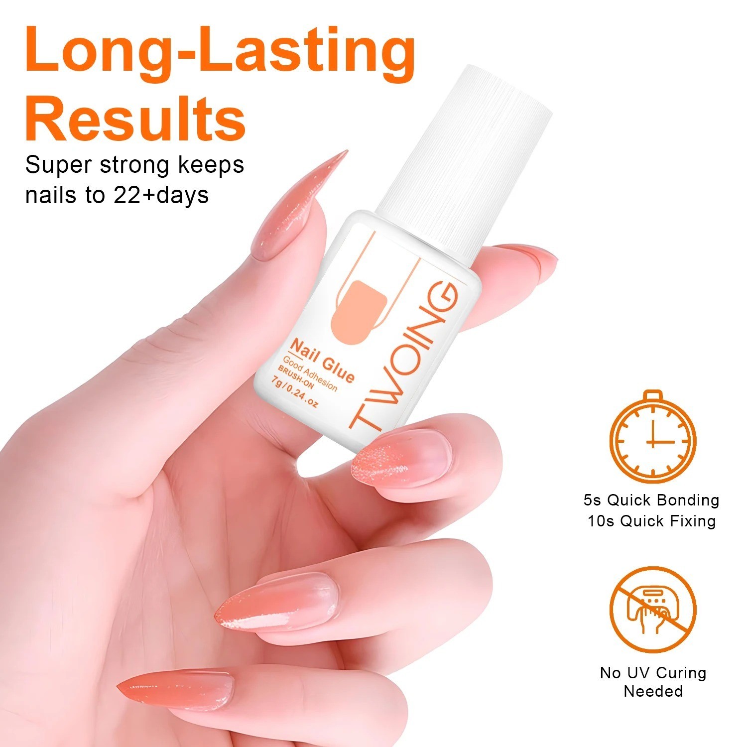 Super Strong Nail Glue for Press on Nails- Salon Quality for Acrylic, Fake Nail