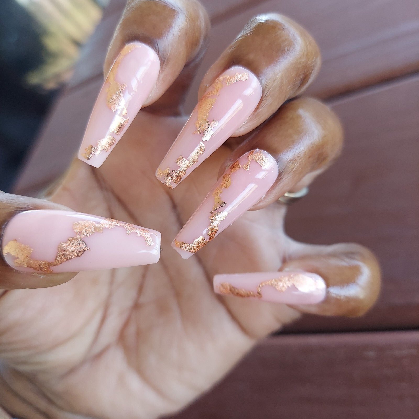 Nude Nails Rose Gold Nails Nude Wedding Nails Natural Wedding Nails Bridesmaids