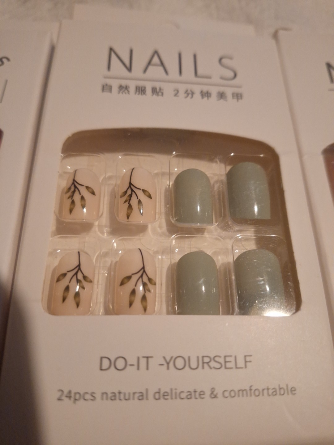 Set of 4 DIY Press On Fake Nails 24pcs Each Box Full Cover Multicolor NEW