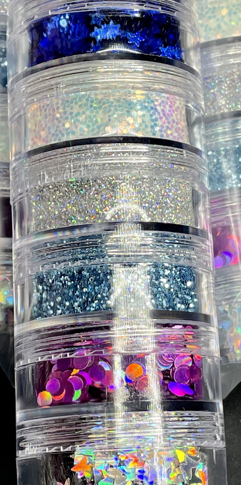 Colorful Nail Glitter Powder Sequins Laser Foils Flakes Nail Art Decoration Tips