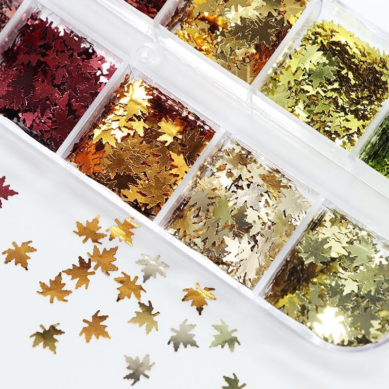 Maple Leaf Sequins Resin – Pumpkin Fall Tumbler Glitter DIY Resin Nail Art Decor