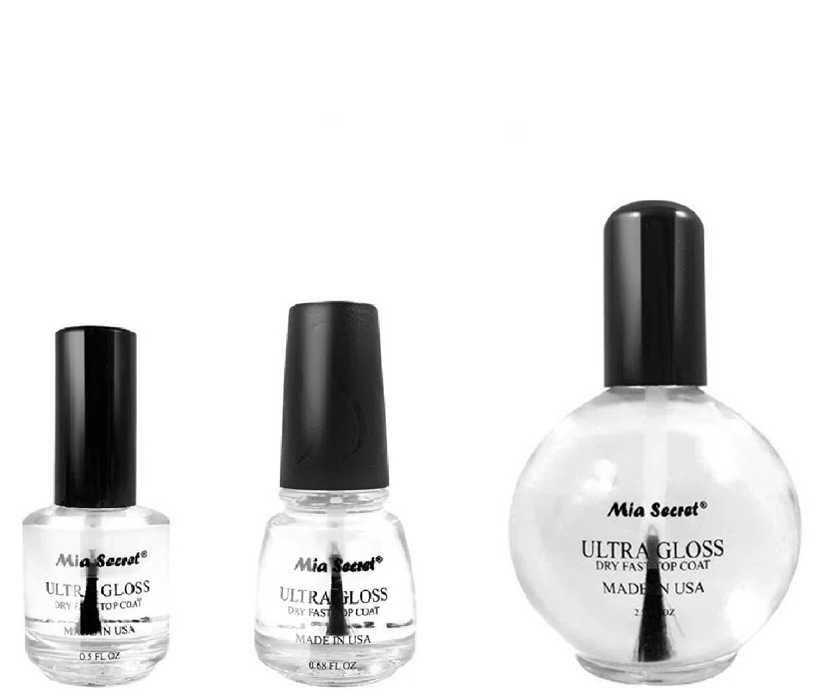 Mia Secret Ultra Gloss Dry Fast Top Coat Size: 0.5oz / 0.55oz / 2.5 oz