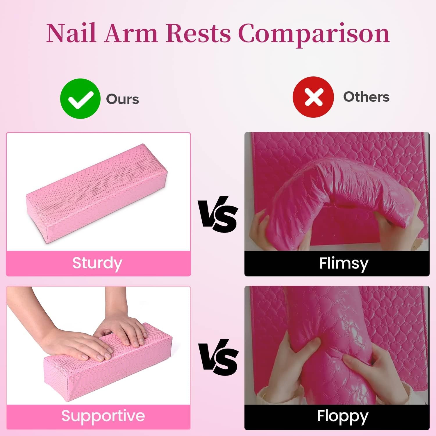 Arm Rest for Nails, Easy to Clean Nail Armrest Pillow for Acrylic Nails Sturdy