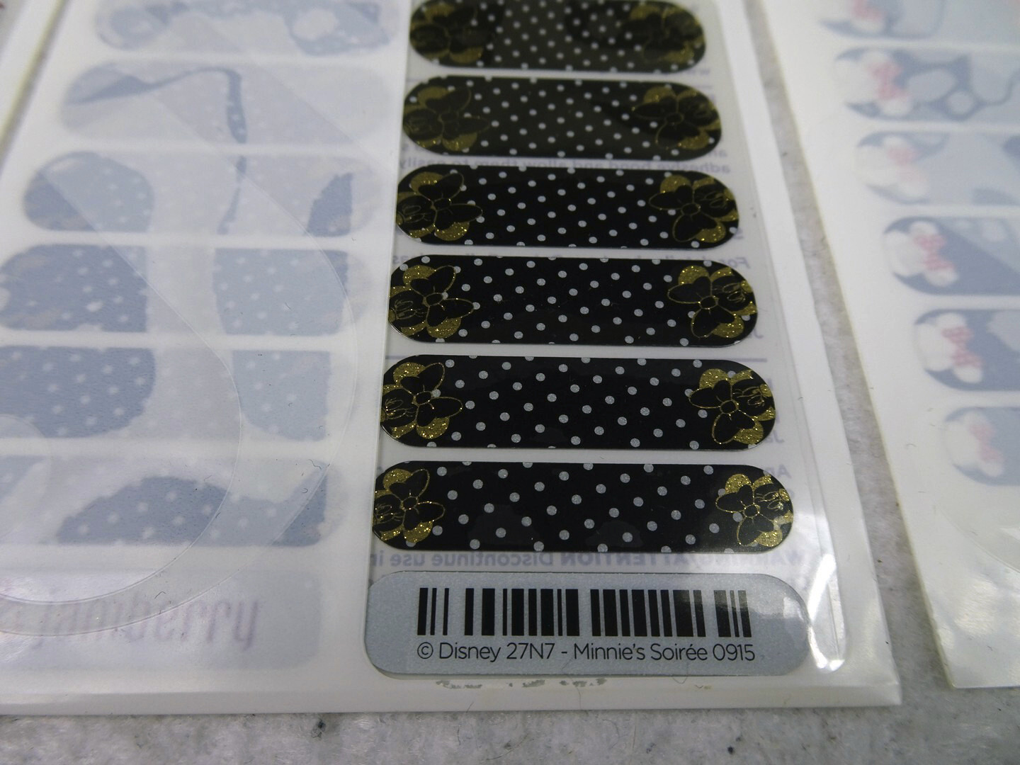 Jamberry lot of 4 new packs/sheets – disney minnie mouse