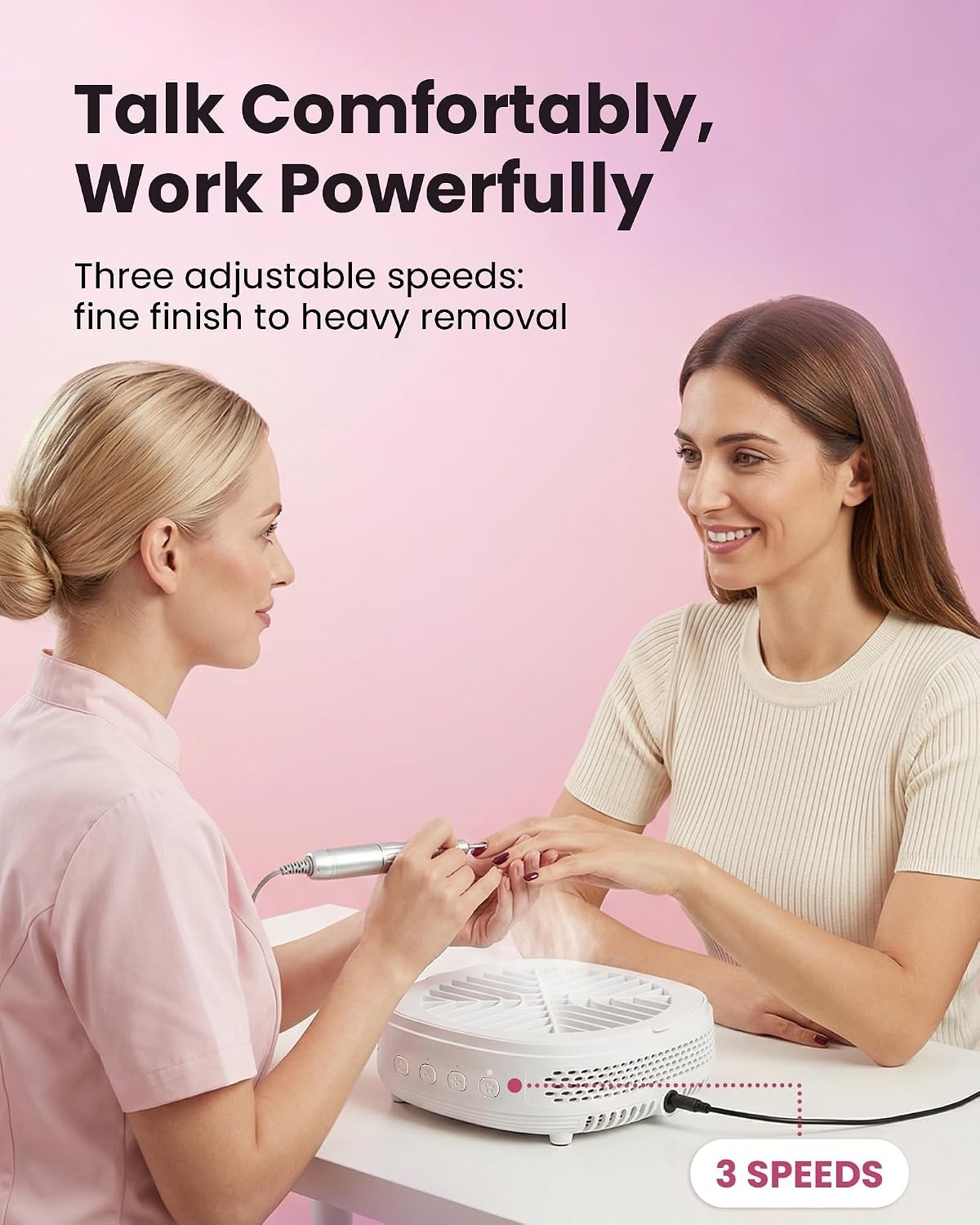 Nail Dust Collector, Professional Vacuum Fan for Nail Tech, Quiet & Compact D…