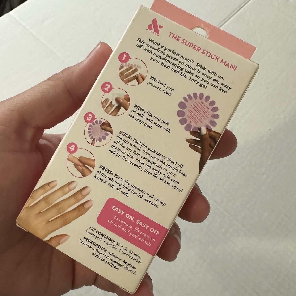 Olive & June Effects Nails Super Stick Mani Press Ons Short Round French New