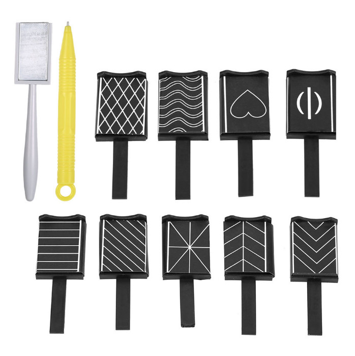 11pcs 3D Nail Art Magnet Stick Cat Eye Effect Magnetic Vertical Stick Nail Tools