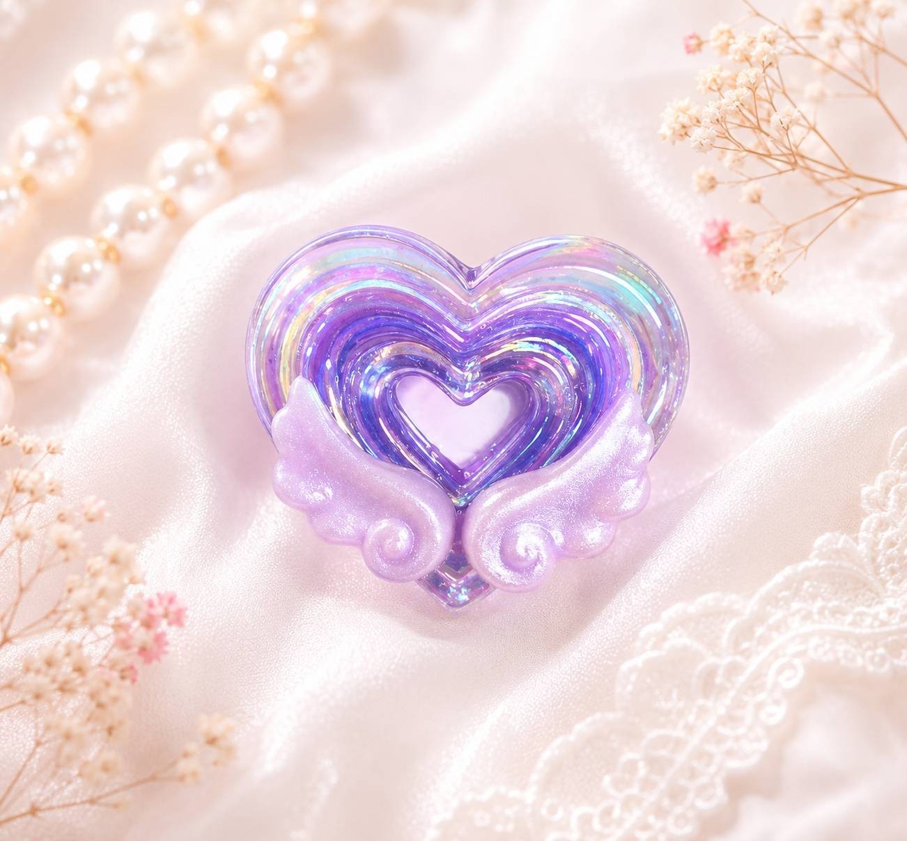 Japanese Handmade Kawaii Heart 3D Resin Nail Charms for Nail Art