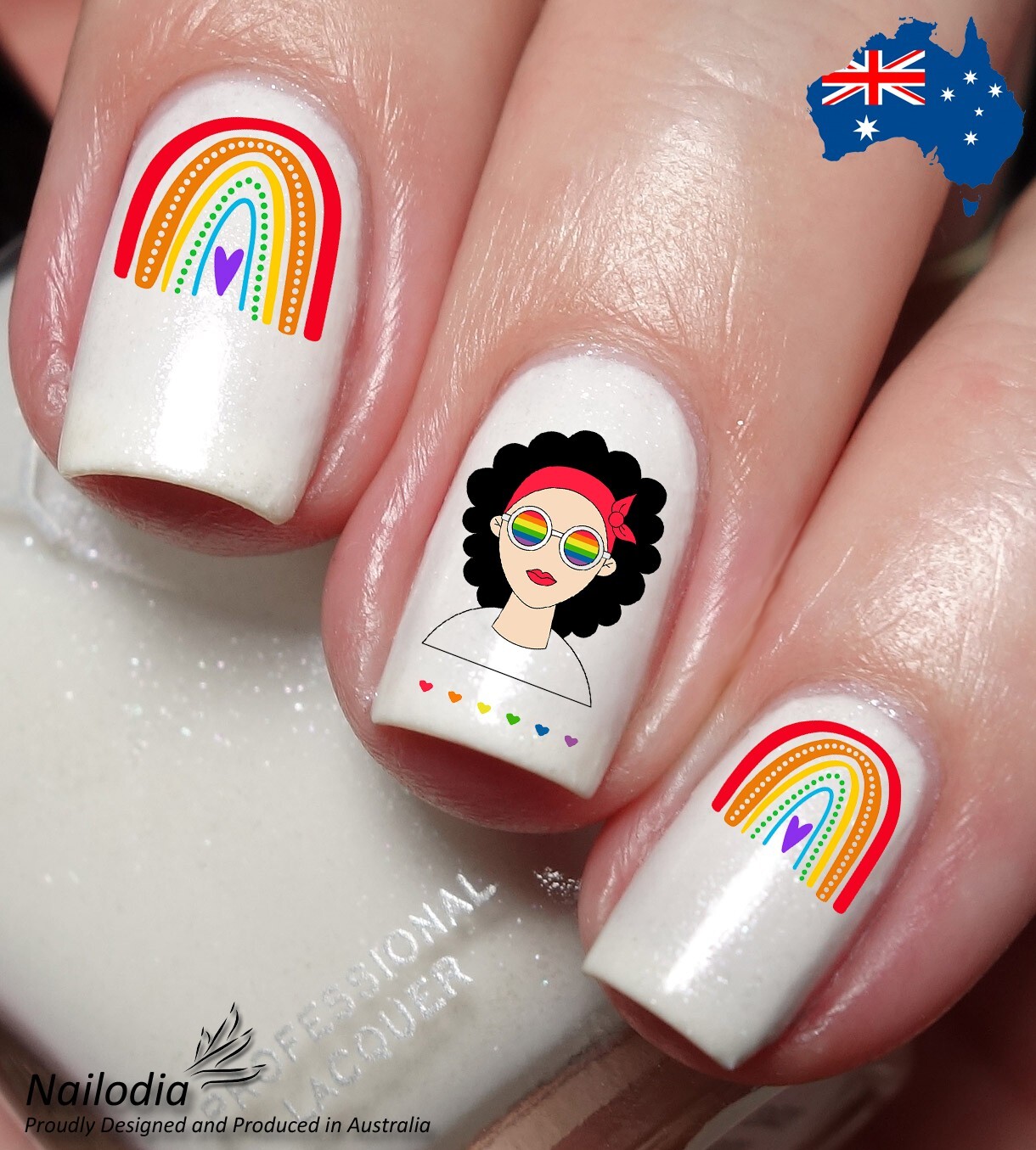 LGBT Rainbow Pride Nail Art Decal Sticker