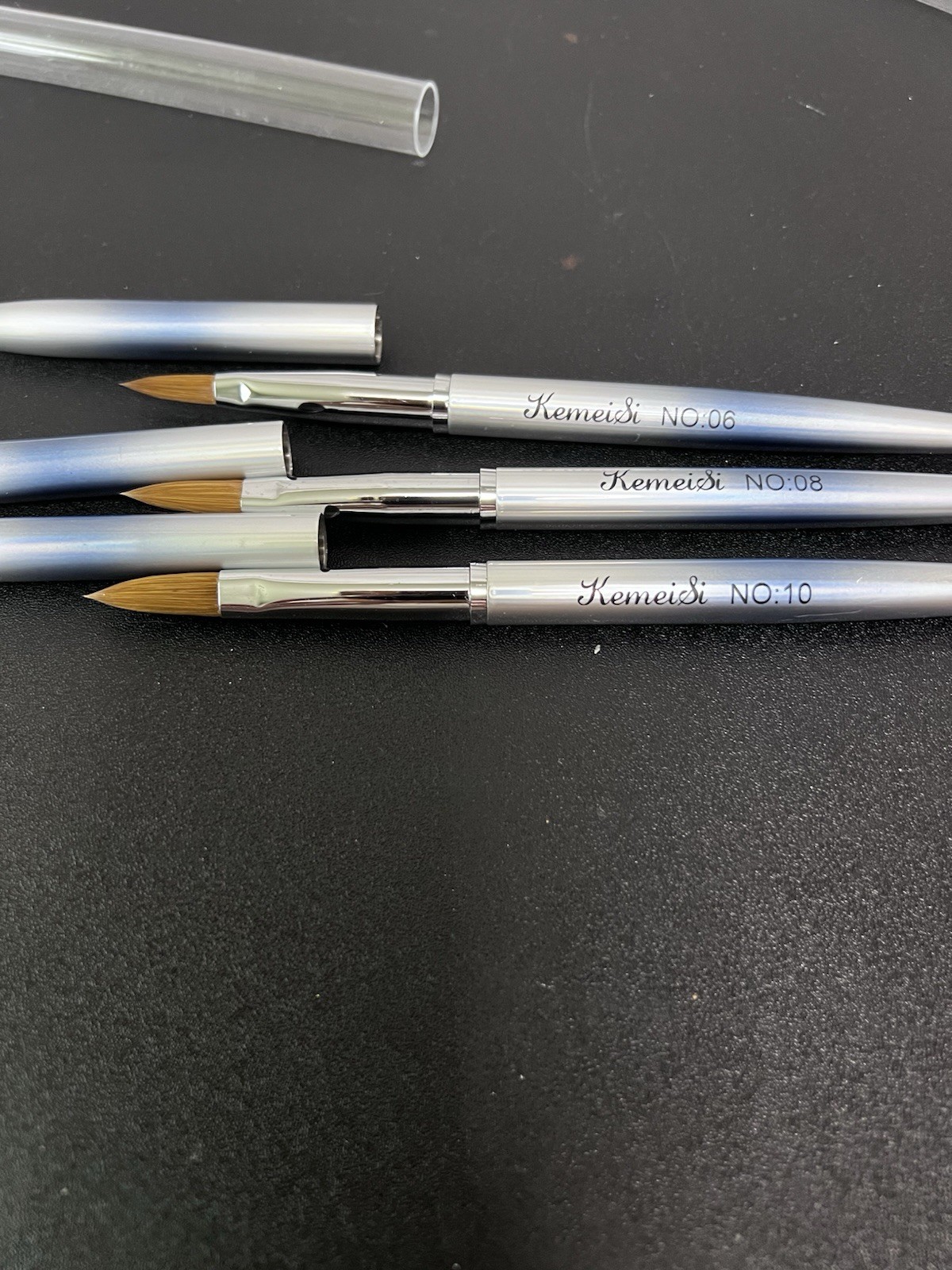 (3) Acrylic Nail Brushes # 10 #08 #6