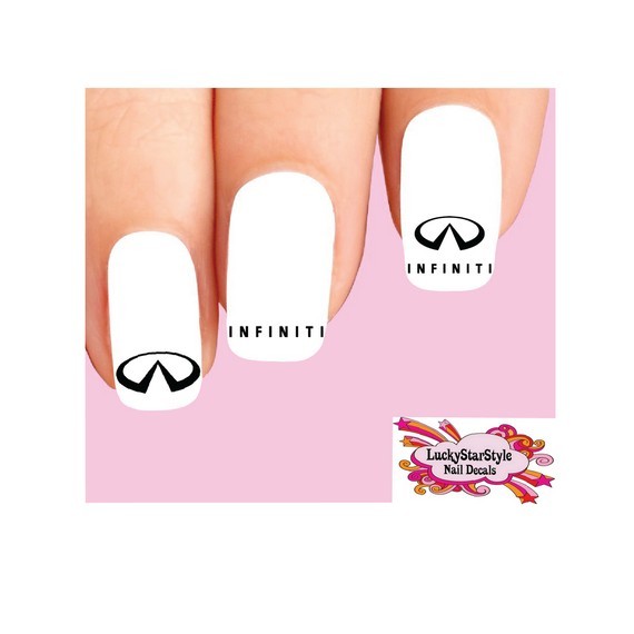 Waterslide Car Nail Decals Set of 20 – Infiniti Logo Assorted