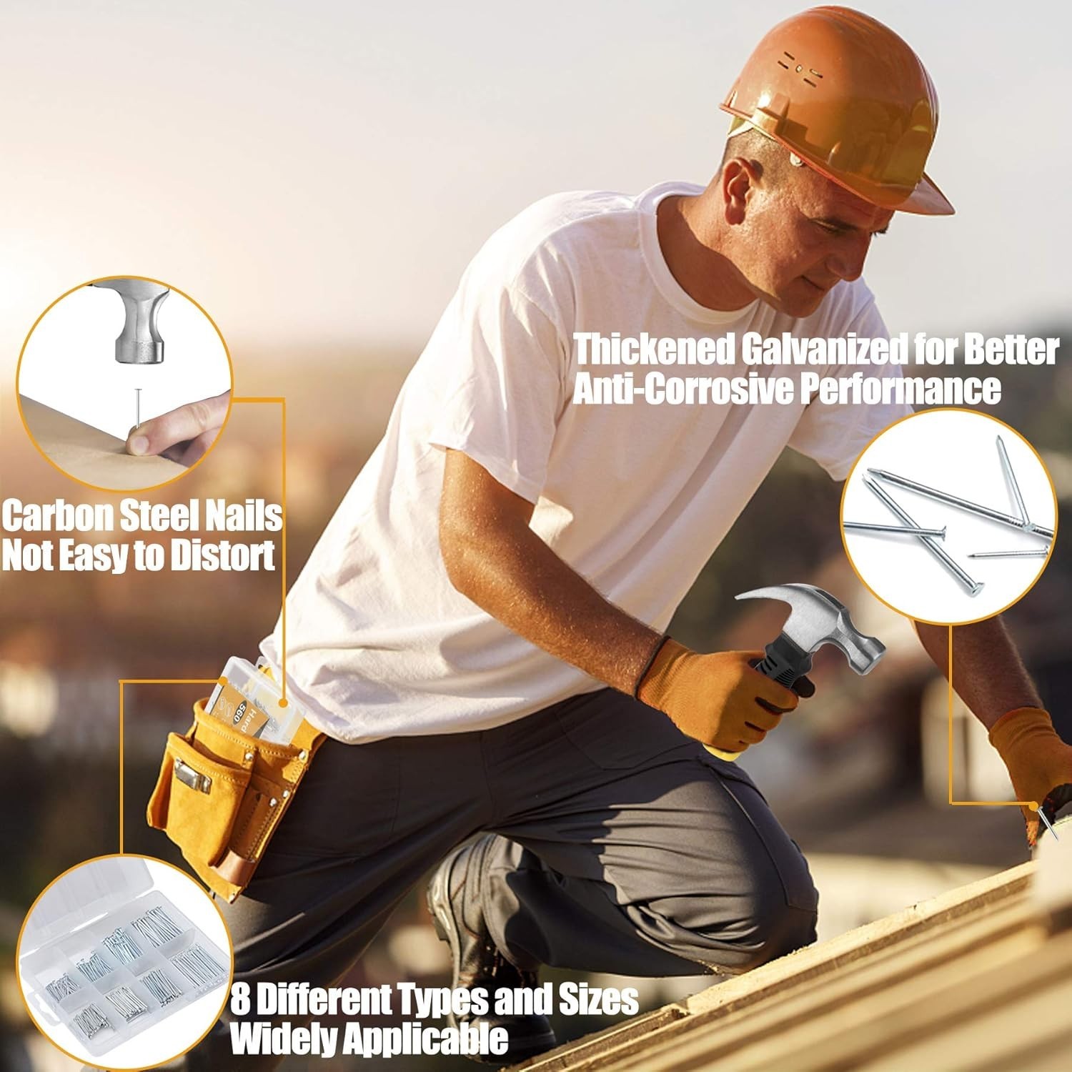 All-in-One 700 Nails & 8oz Hammer Set – Essential Tools for DIY Enthusiasts