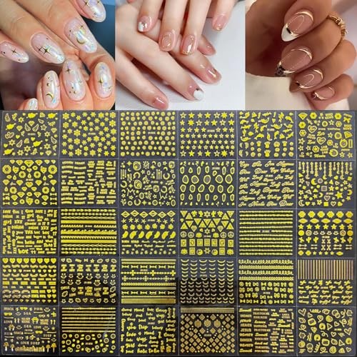 90 Sheets Nail Stickers for Valentine’s Day Nail Art Decals 3D Self Style-i