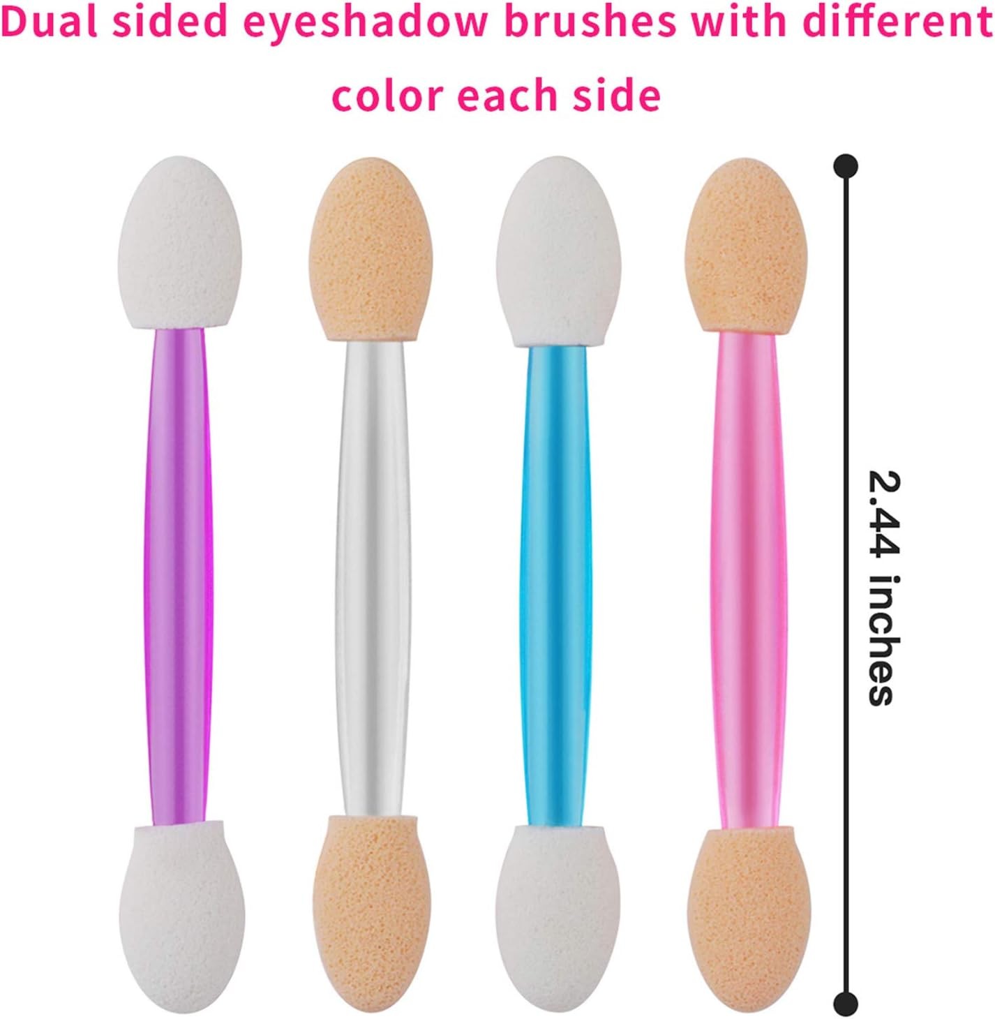 Disposable Sides Eye Shadow Spon Applicators with Container,