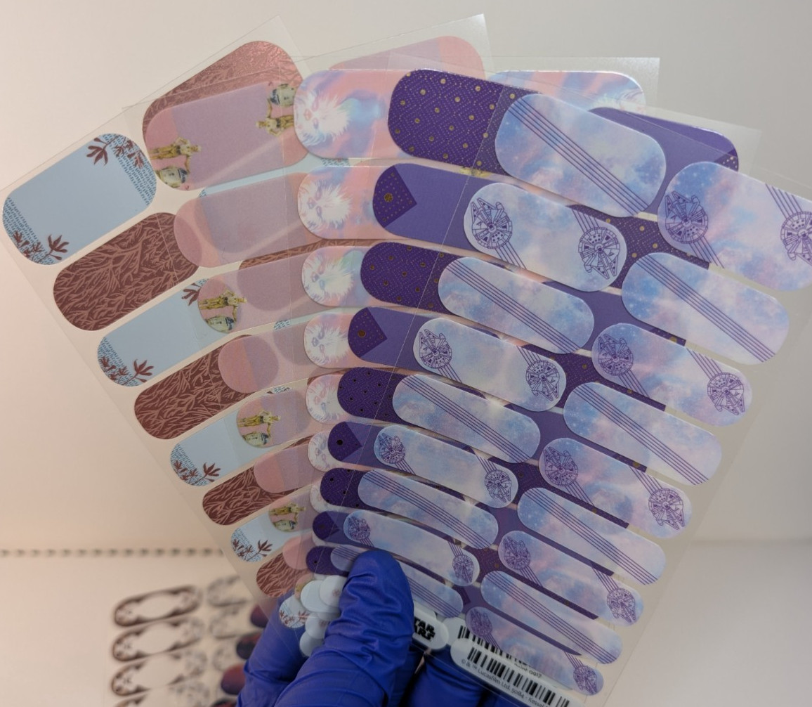 Jamberry Nail Wraps Full Sheets – Disney Star Wars Purples & Pinks – Lot of 10