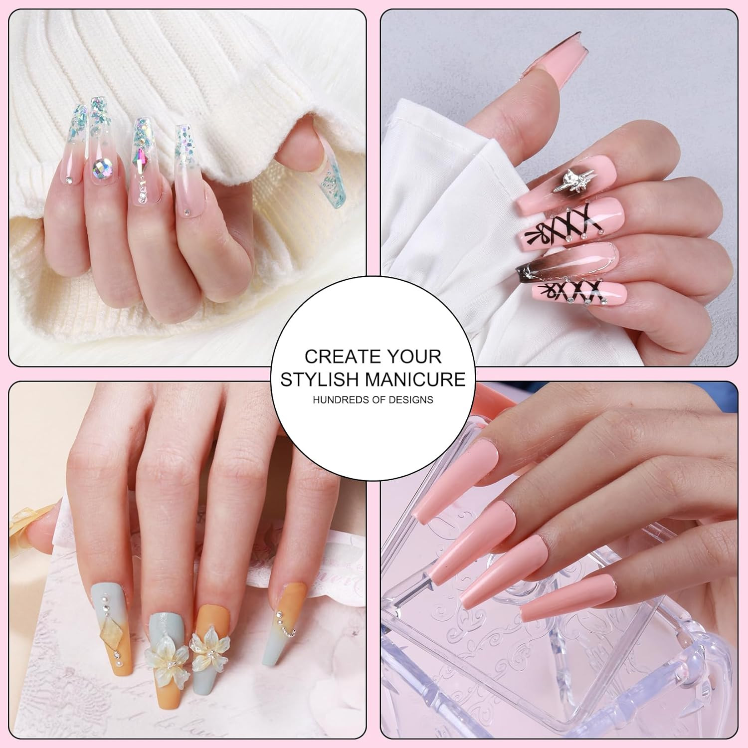 Complete Acrylic Nail Kit for Beginners with Drill and Accessories