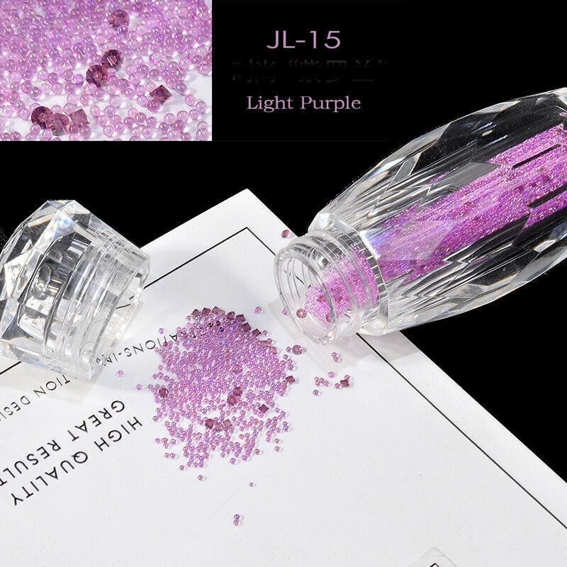 Mini Caviar Beads Crystal Tiny Rhinestones Micro Bead 3D Glitter Nail Art Decor