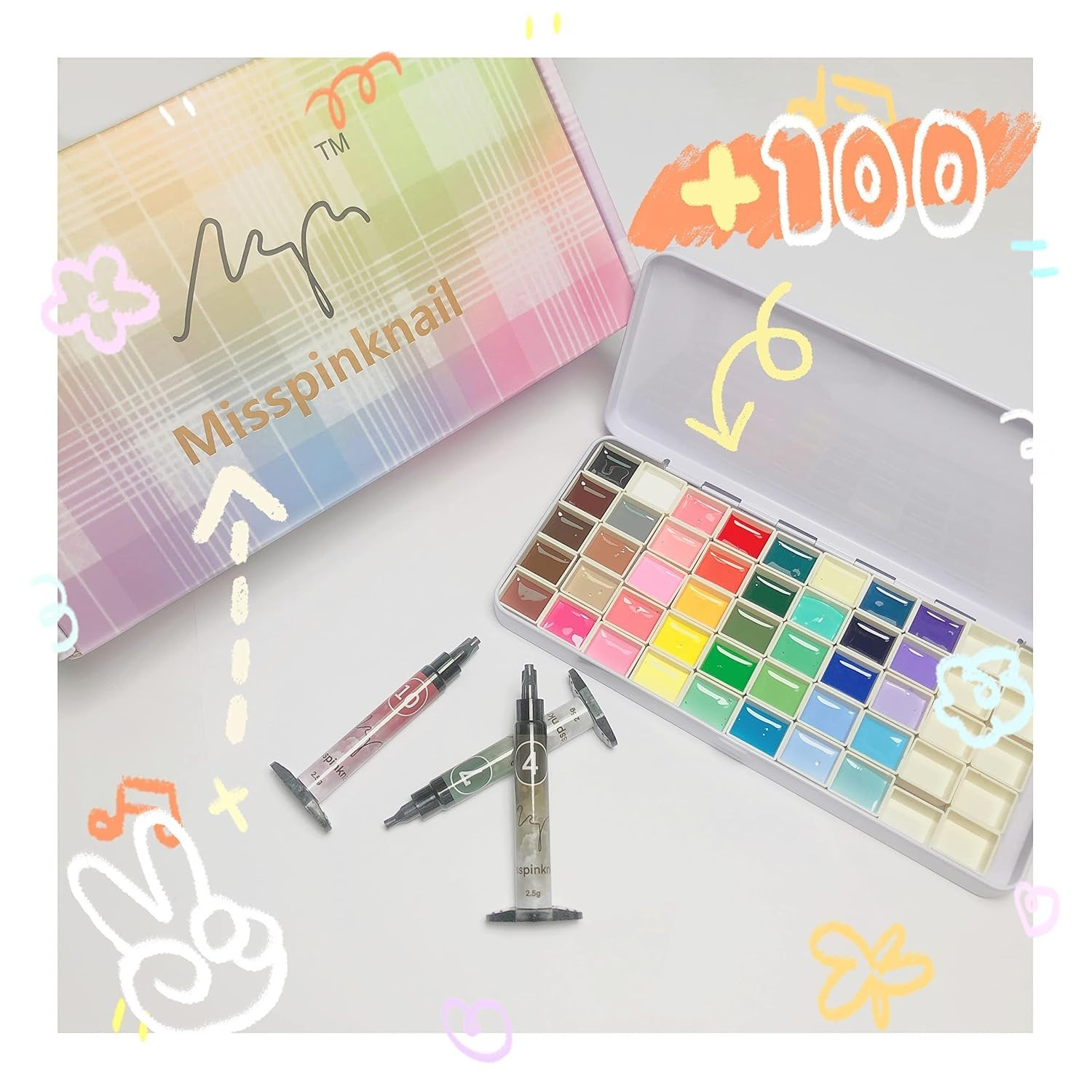 40 Color Gel Palette for Nail Art – UV LED