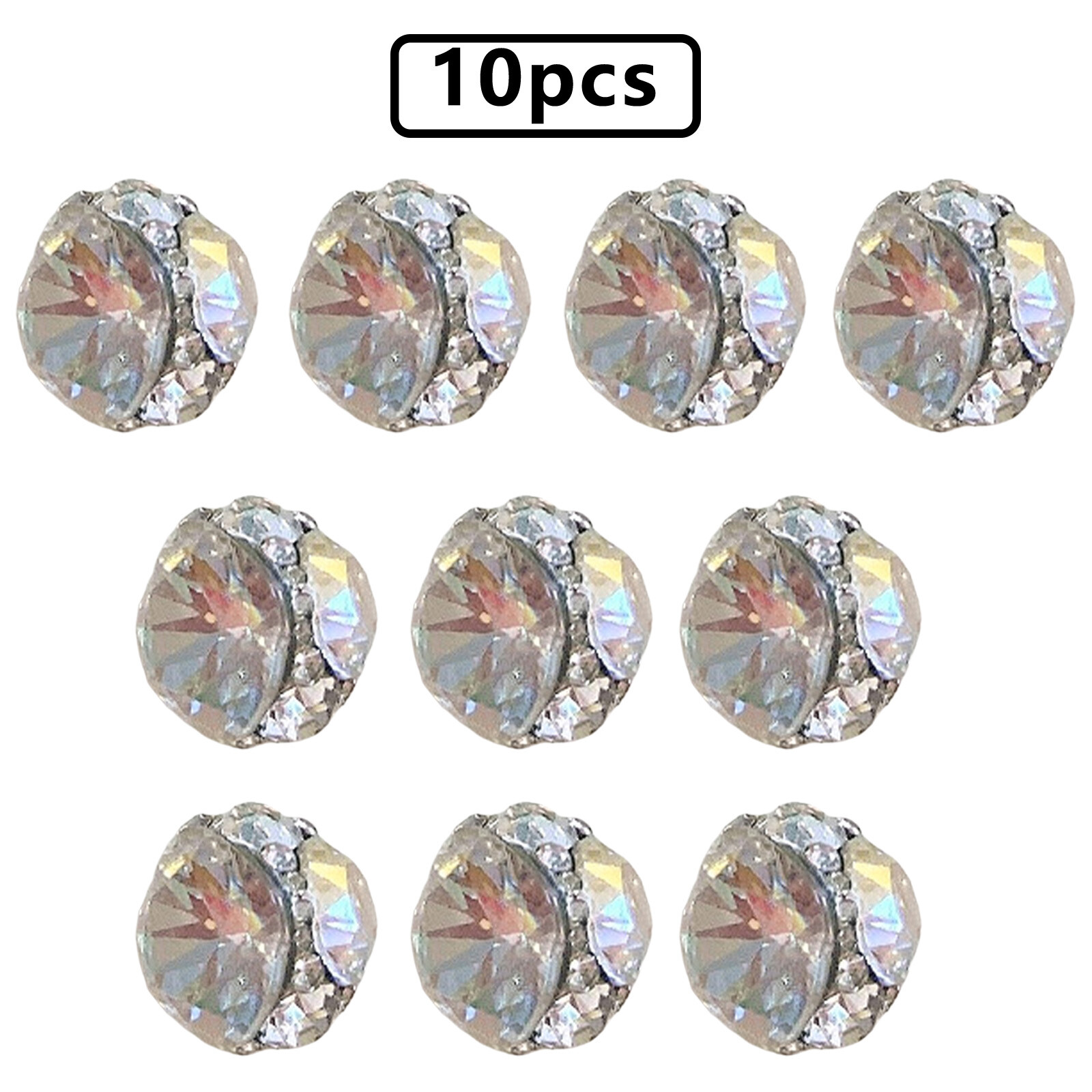 10Pcs Nail Art Rhinestones Manicure Nail Decorations Dazzling Rhinestones