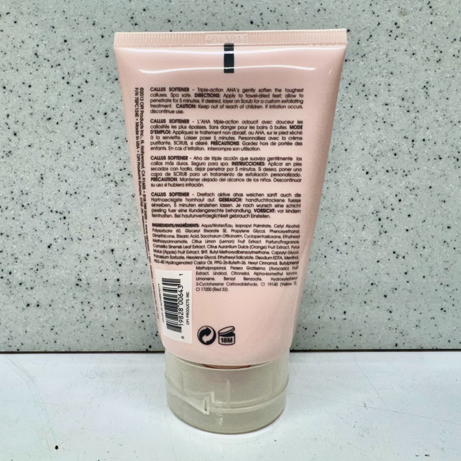 NEW OPI Pedicure Scrub/Soften Callus Softener 125 mL-4.2 Fl. Oz.