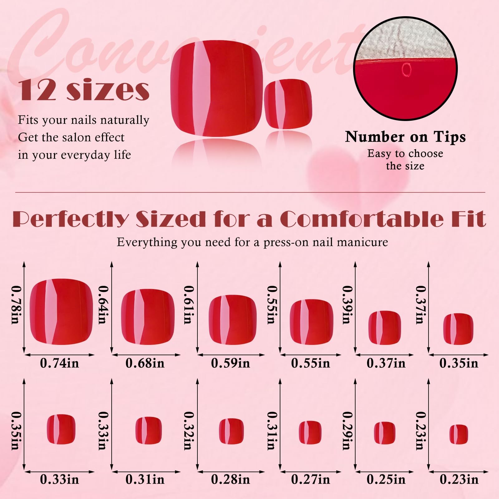 Press on for Women, 576pcs Toe Nail Press ons Short Square Fake Toenails