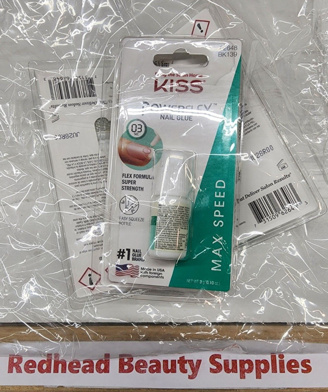 (4 pack) Kiss Powerflex Nail Glue for Artificial Nails, Press-On Nails Max Speed