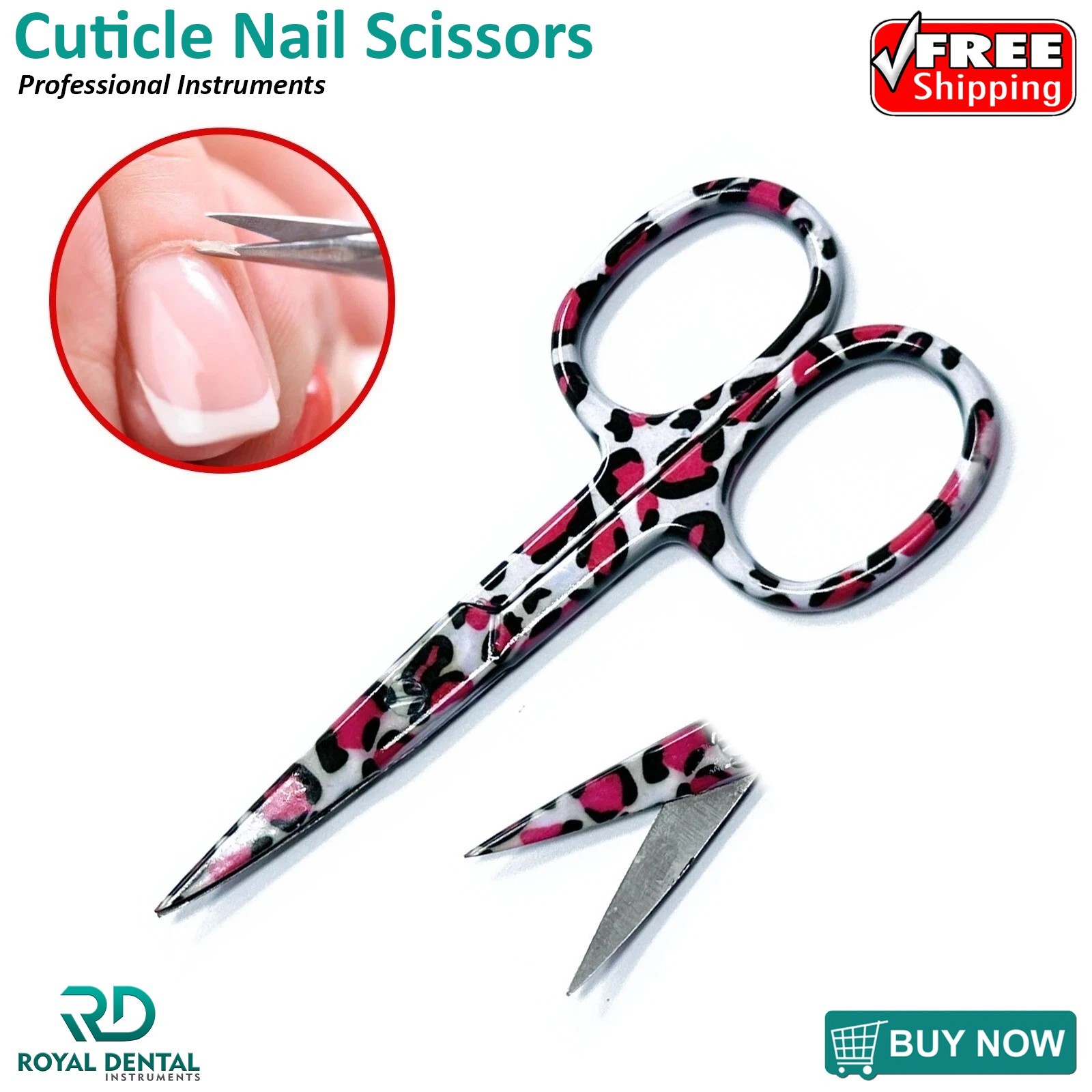Finger Toe Nail Professional Scissors Arrow Point Steel Manicure Cuticle