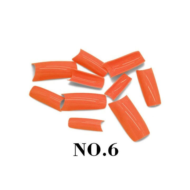 500Pcs Candy Colors French False Nail Tips Coffin UV Gel Acrylic Nails DIY Decor