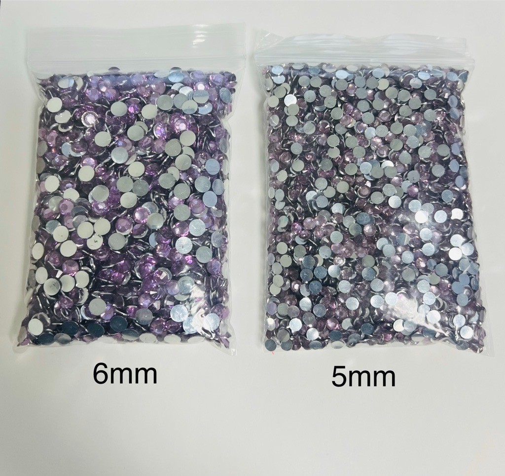 Light Purple Diamond Rhinestones Flat Back Round Jewelry Crafting Gems Multipack
