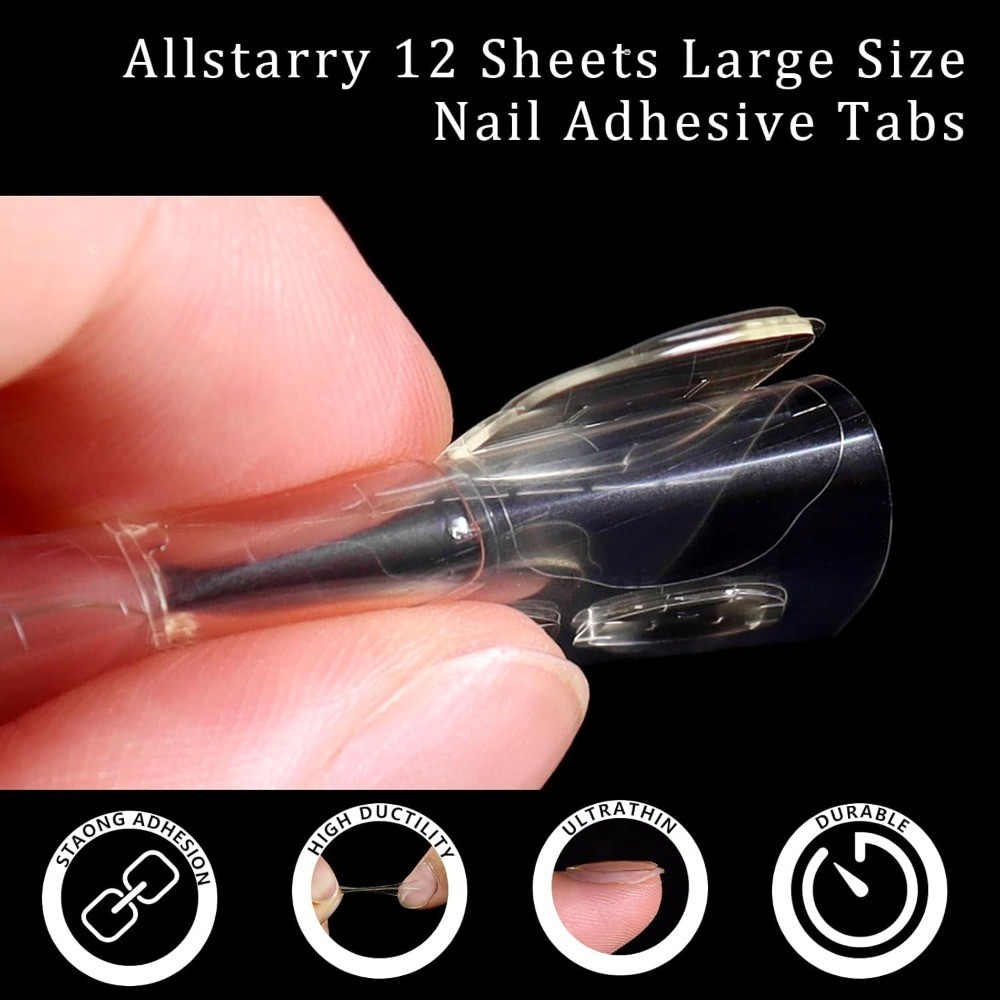 360 Pcs Nail Adhesive Tabs Waterproof Breathable Double Sided Fake Nail Glue