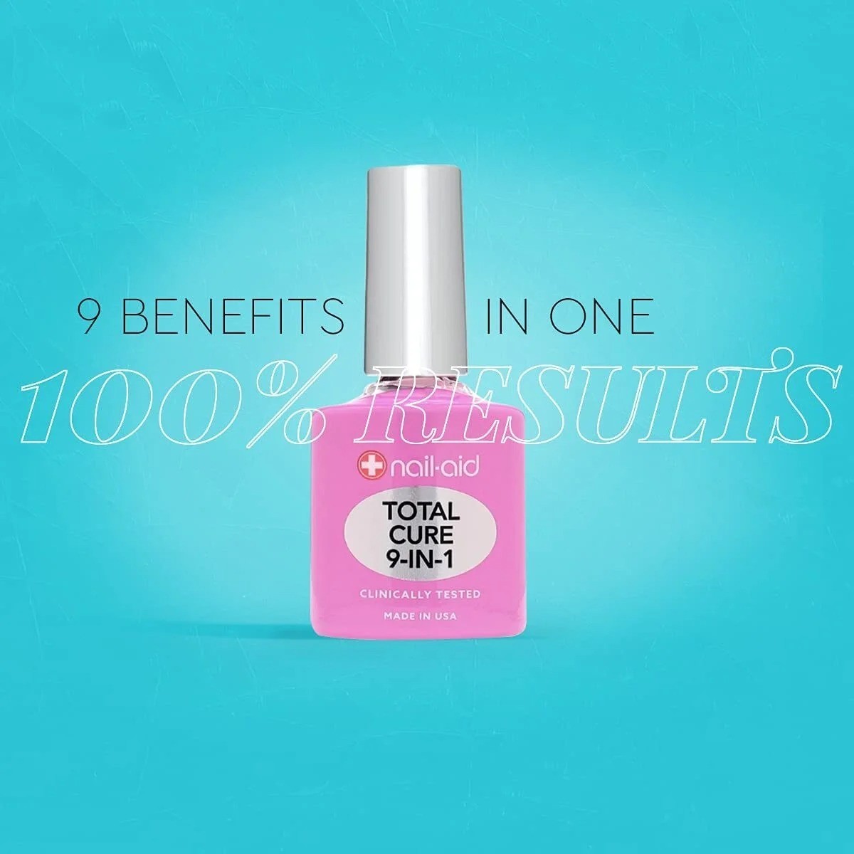 Nail-Aid Total Cure 9-in-1 Nail Strengthener Growth & Hardener 0.5oz – Pack of 3