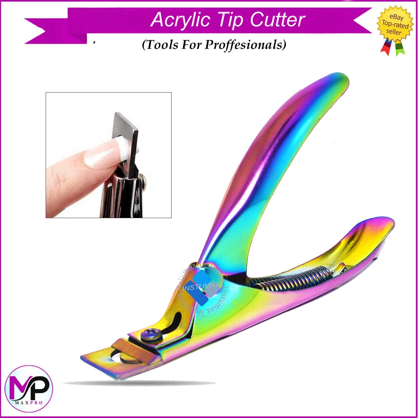 Manicure Tips Cutter Acrylic False Nail Clipper Multi Functional Fake Nail Tools