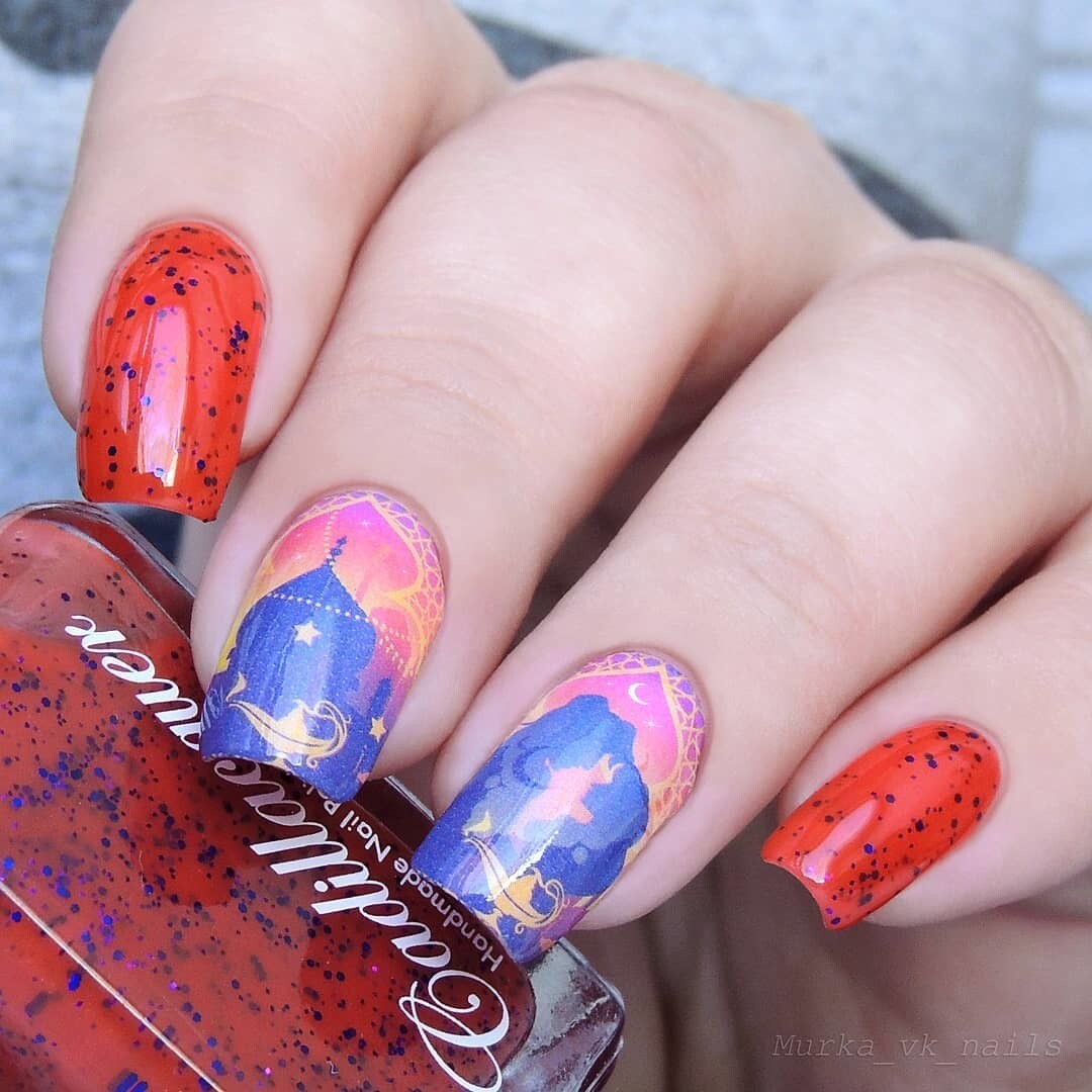 Whats Up Nails P107 Arabian Night of Love Water Decals Sliders for Nail Art