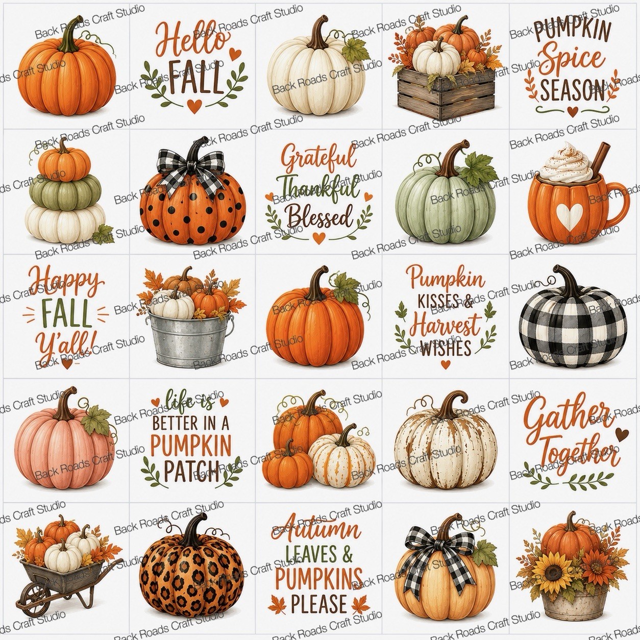 Fall Pumpkins Waterslide Nail Decals Set of 50 Instructions & Bonus JM