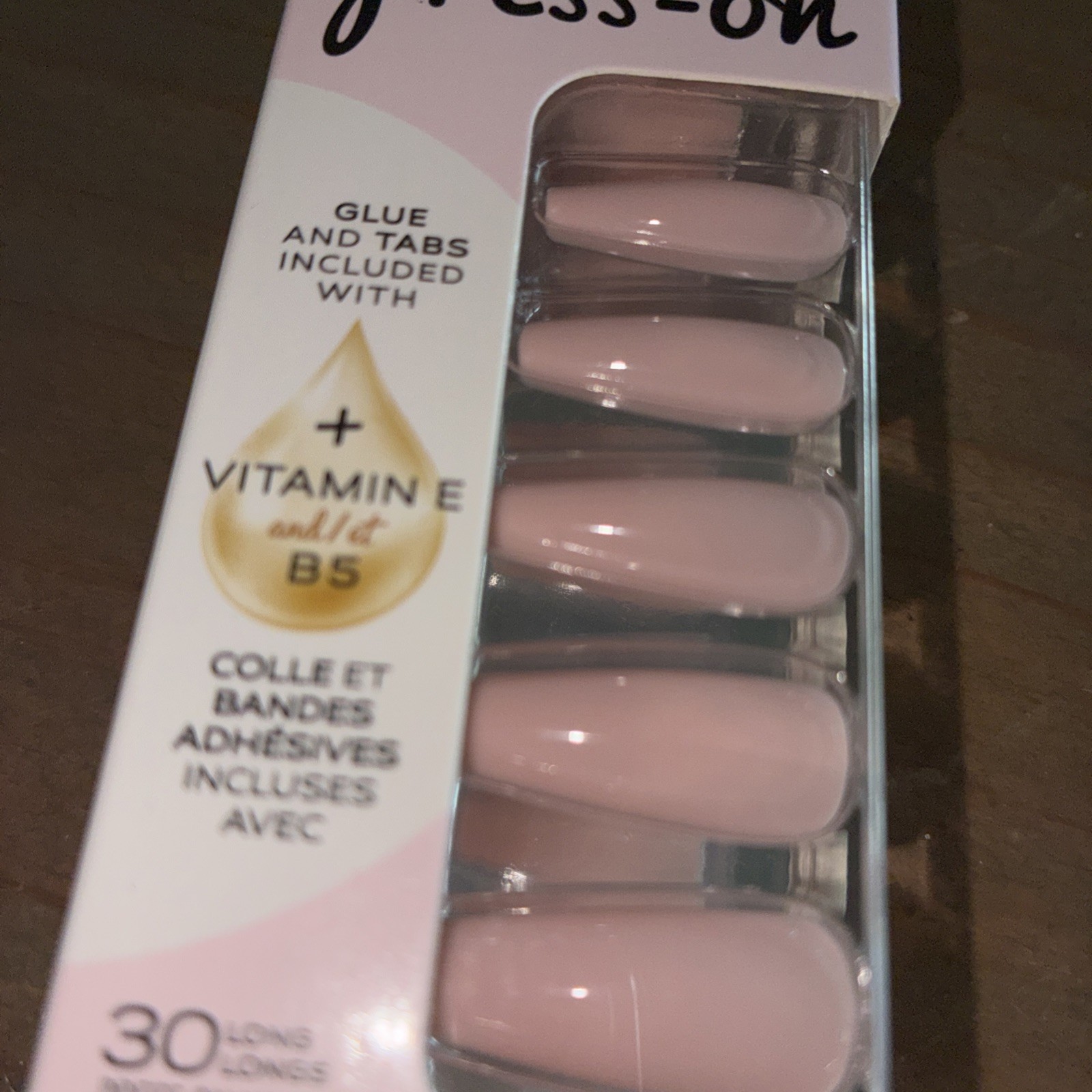 New Sally Hansen Salon Effects Perfect Press-on Nails Soul Pink Glue & Tabs