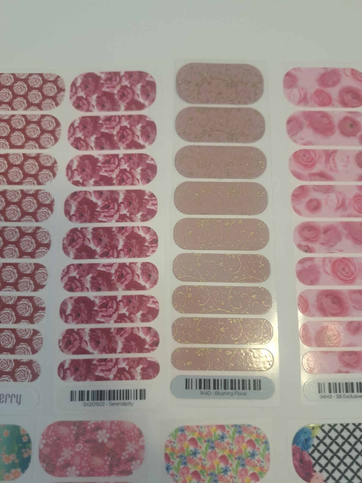 Jamberry Nail Wraps Lot of 10 Half Sheets Florals