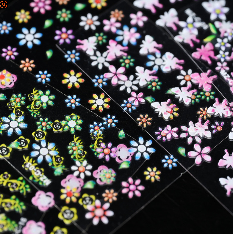 30PCS Manicure Daisy Flower Blossom Decal 3D Nail Sticker Decor Slider DIY NH9
