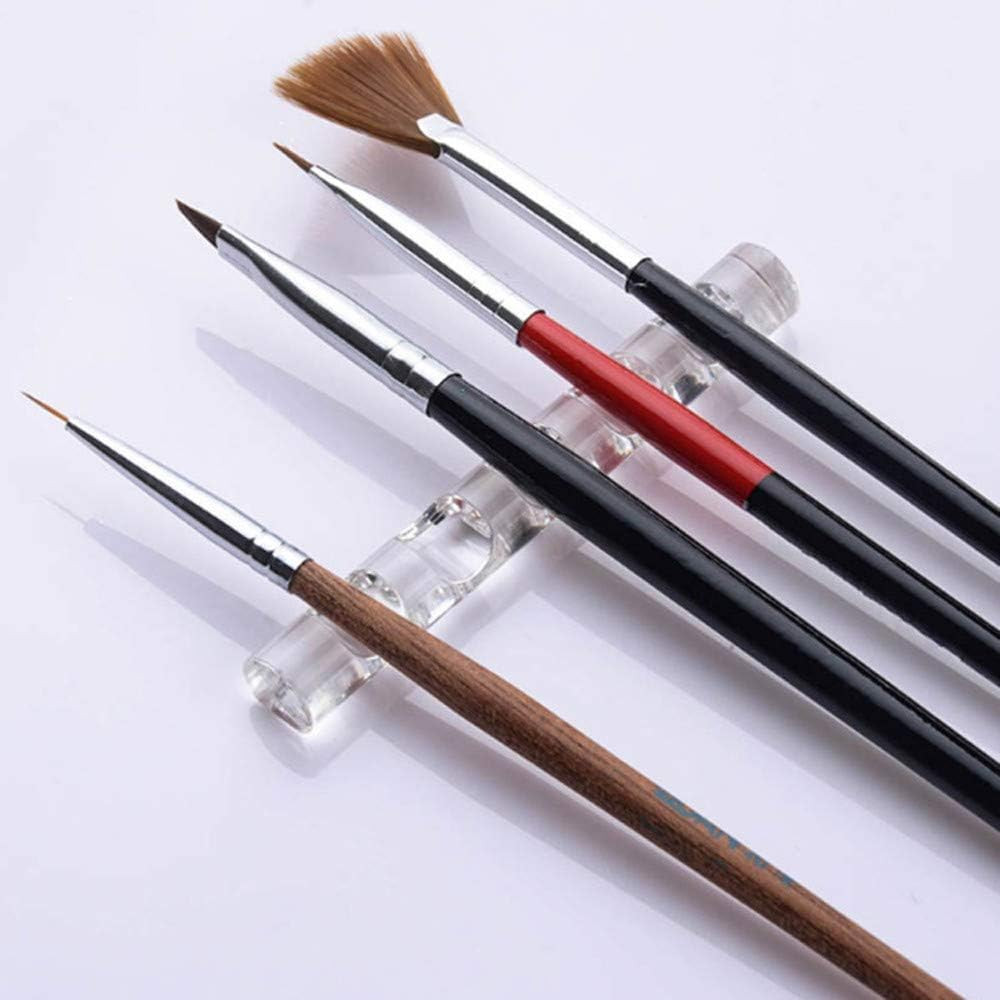 2PCS Acrylic Nail Gell Nail Makeup Brush Holder Painting Brush Pen Stand Holder