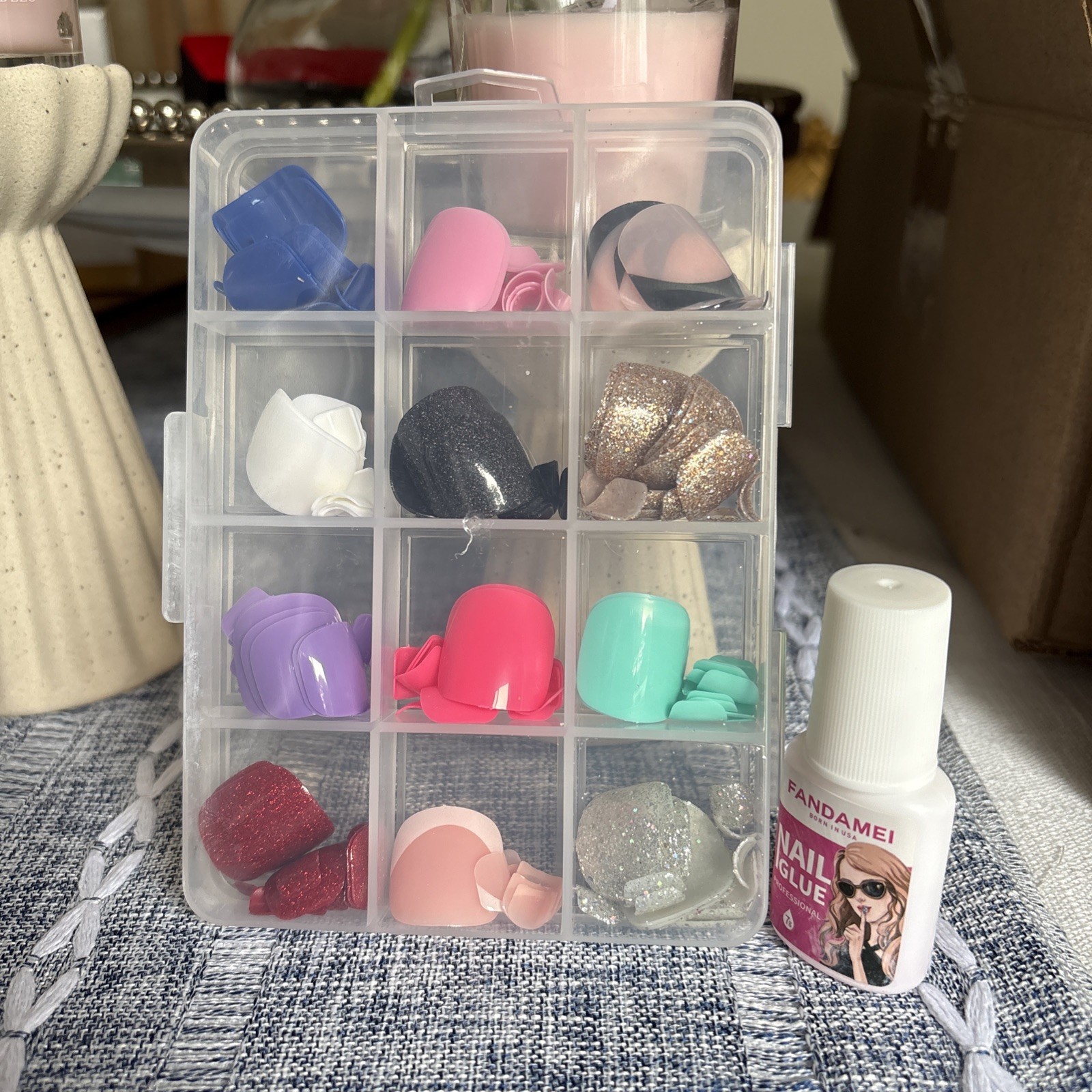 Press On Toe Nail Set Of 12