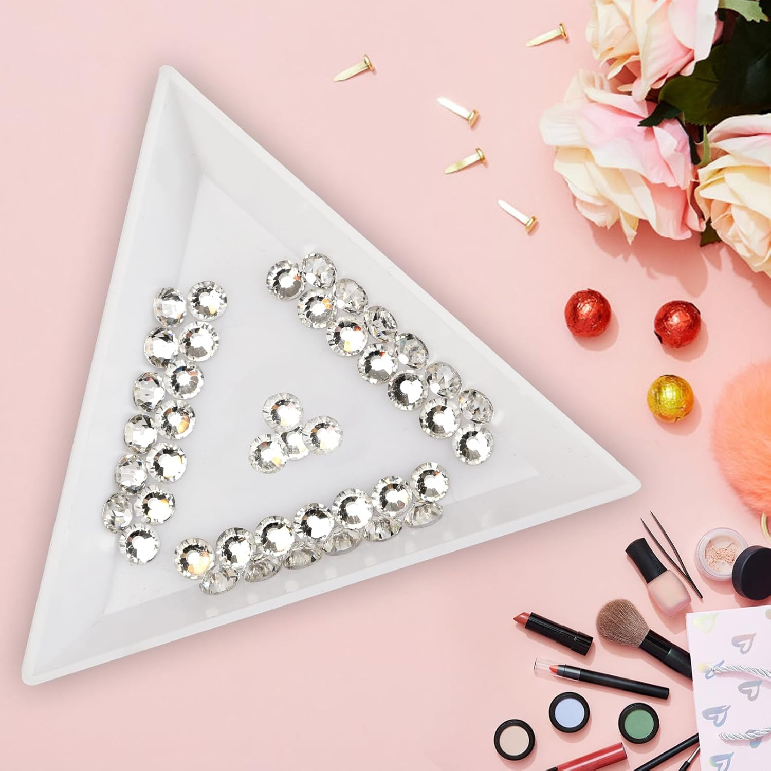 1440Pcs Glue Fix Crystal Flatback Rhinestones Glass Diamantes Gems for Nail Art