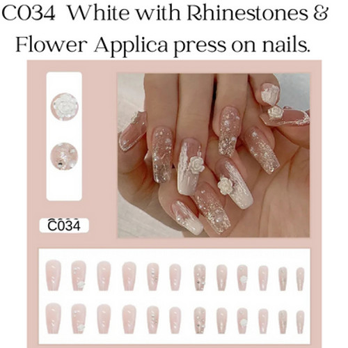 Double Bling, C-type nails. Plenty of bling for casual and up dress.