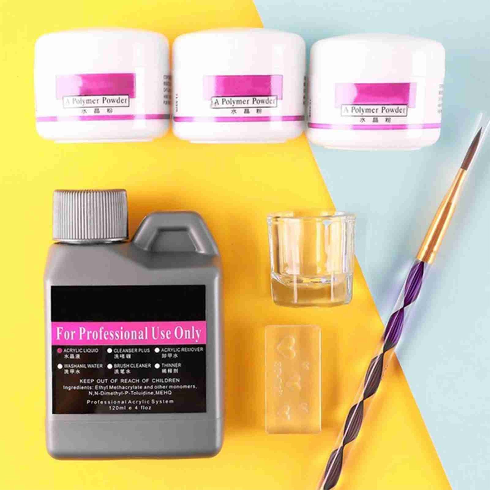 Crystal Liquid Acrylic Powder Set Safe For DIY Nail Art Excellent