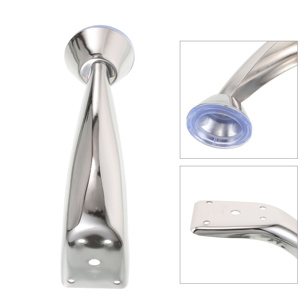 4Pcs Heavy Duty Iron Nail Arm Rest Legs for Manicure Footrest Silver Durable Set